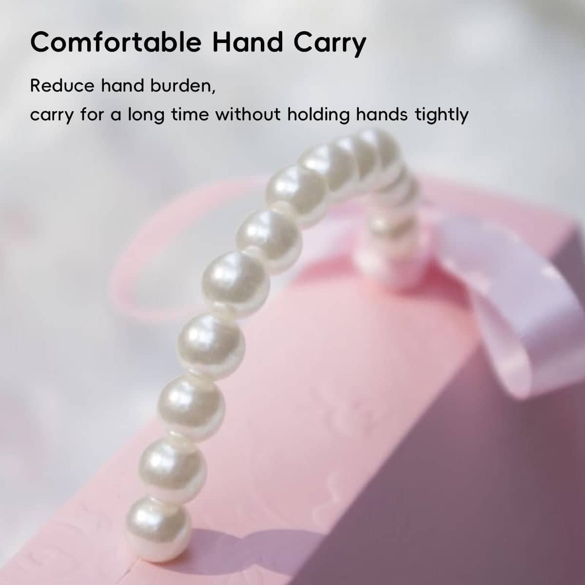 Pink Pearl Handle Candy Gift Box, Pack of 20 Wedding Favour Boxes - Large 13 x 8.5 x 7.5 cm - view 5