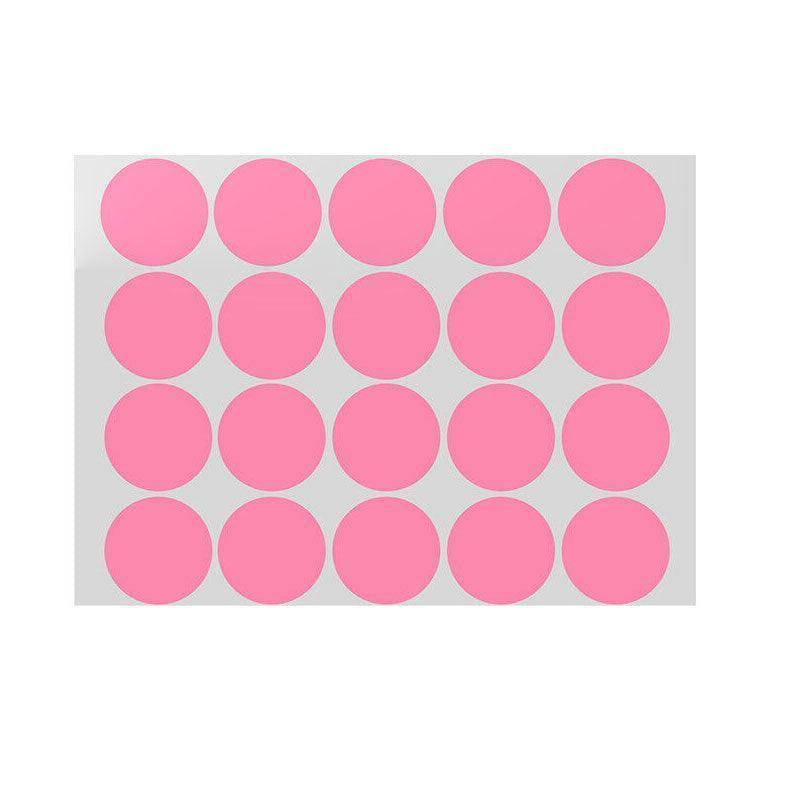 Pink Round Sticker Dots - 100mm, 10 Dots