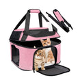 Pink Soft Pet Travel Carrier Bag with Mesh and Shoulder Strap - view 2