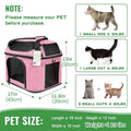 Pink Soft Pet Travel Carrier Bag with Mesh and Shoulder Strap - view 3