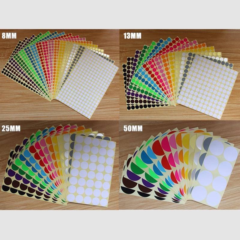 Pink Sticker Dots Adhesive Round Labels - 13mm, 132 Dots per Sheet, 5 Sheets - view 3