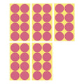 Pink Sticker Dots Adhesive Round Labels - 50mm, 8 Dots per Sheet, 5 Sheets