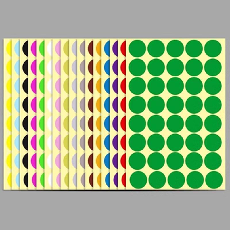 Pink Sticker Dots Adhesive Round Labels - 50mm, 8 Dots per Sheet, 5 Sheets - view 9