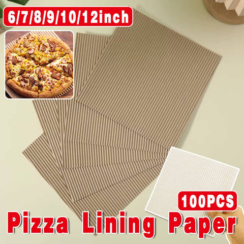 Pizza Box Pads Greaseproof Paper Liners - 7 Inch (17 x 17 cm), 100 Pack - view 2