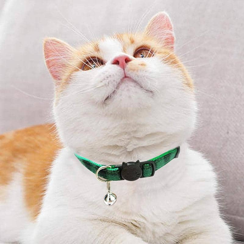 Plaid Cat Collar with Breakaway Buckle and Bell - Blue - view 5
