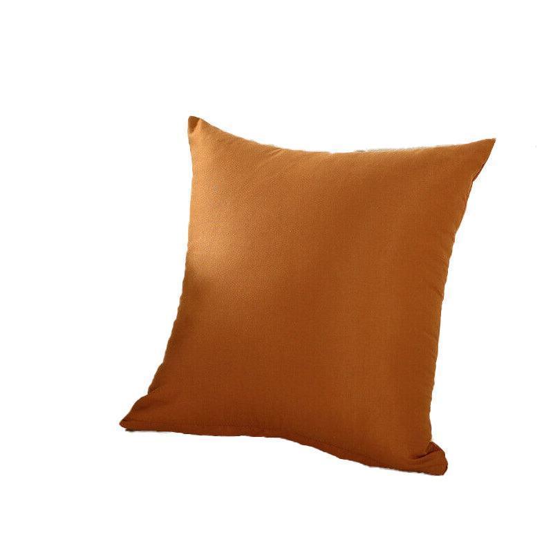 Plain Cushion Cover, Polyester Pillow Case - Large 50cm x 50cm, Light Coffee