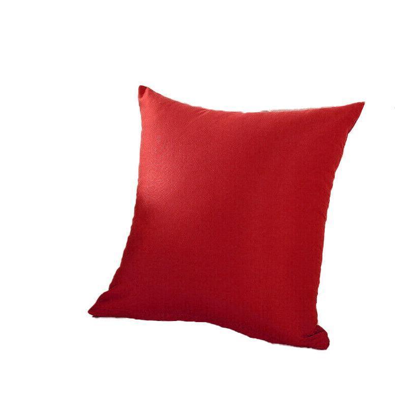 Plain Cushion Cover, Polyester Pillow Case - Large 50cm x 50cm, Red