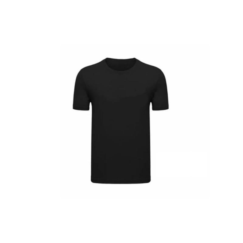 Plain Heavy Cotton T-Shirt - Black, Size S (Chest 95 cm)