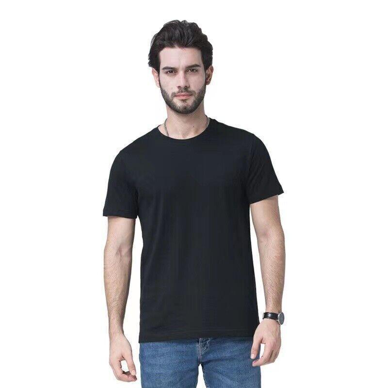 Plain Heavy Cotton T-Shirt - Black, Size S (Chest 95 cm) - view 3