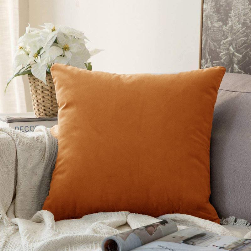 Plain Solid Colour Polyester Cushion Cover - Dark Purple, Small 45 x 45cm - view 11