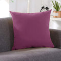 Plain Solid Colour Polyester Cushion Cover - Dark Purple, Small 45 x 45cm - view 6