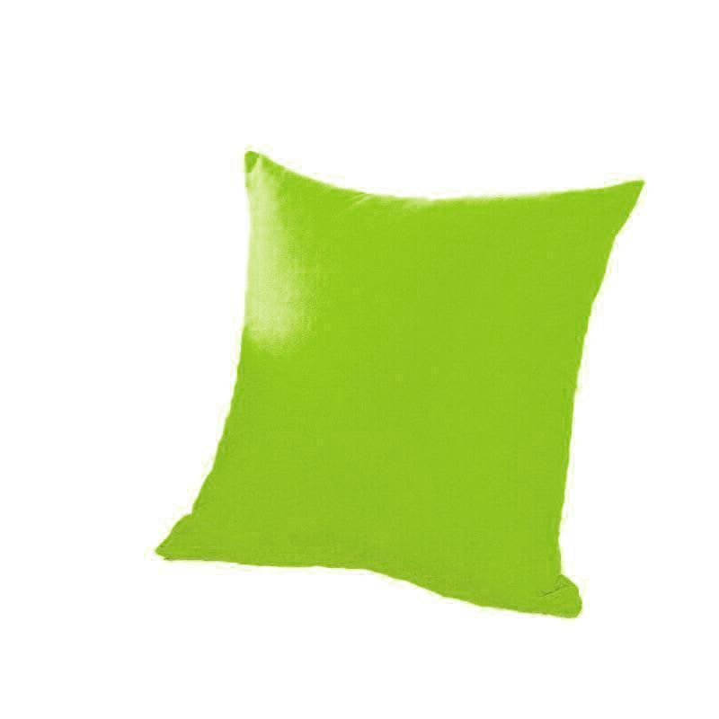 Plain Solid Colour Polyester Cushion Cover - Green, Small 45 x 45cm