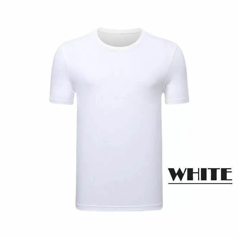 Plain White Cotton T-Shirt - Size 2XL (Half Chest 56 cm, Length 73 cm) - view 8