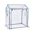 Plant Growing Shed Greenhouse Cover 130 x 91 x 150 cm, Clear Cover with Steel Frame and Roll up Door - view 2