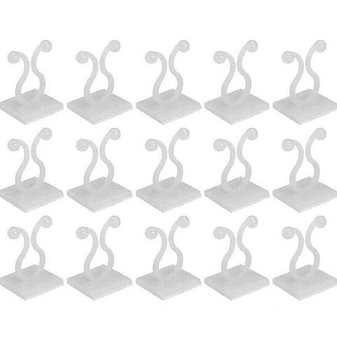 Plant Wall Clips, Adhesive Vine Supports, Pack of 100 - White