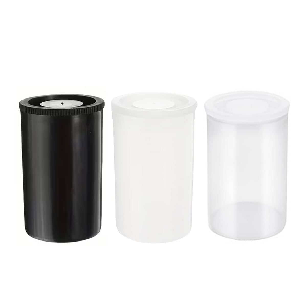 Plastic 35mm Film Canister Storage Tubes 33 x 53 mm, Pack of 20 - Black - view 3