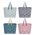 Plastic Bathroom Storage Basket Set with Heart Cutouts, Pack of 4 - view 2