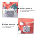 Plastic Bathroom Storage Basket Set with Heart Cutouts, Pack of 4 - view 5