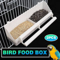 Plastic Bird Cage Feeder and Water Bowl for Small Pet Birds, Pack of 2