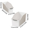 Plastic Cabinet Storage Boxes, Set of 2 - Large, Beige (31.5 x 17.5 x 20 cm) - view 4