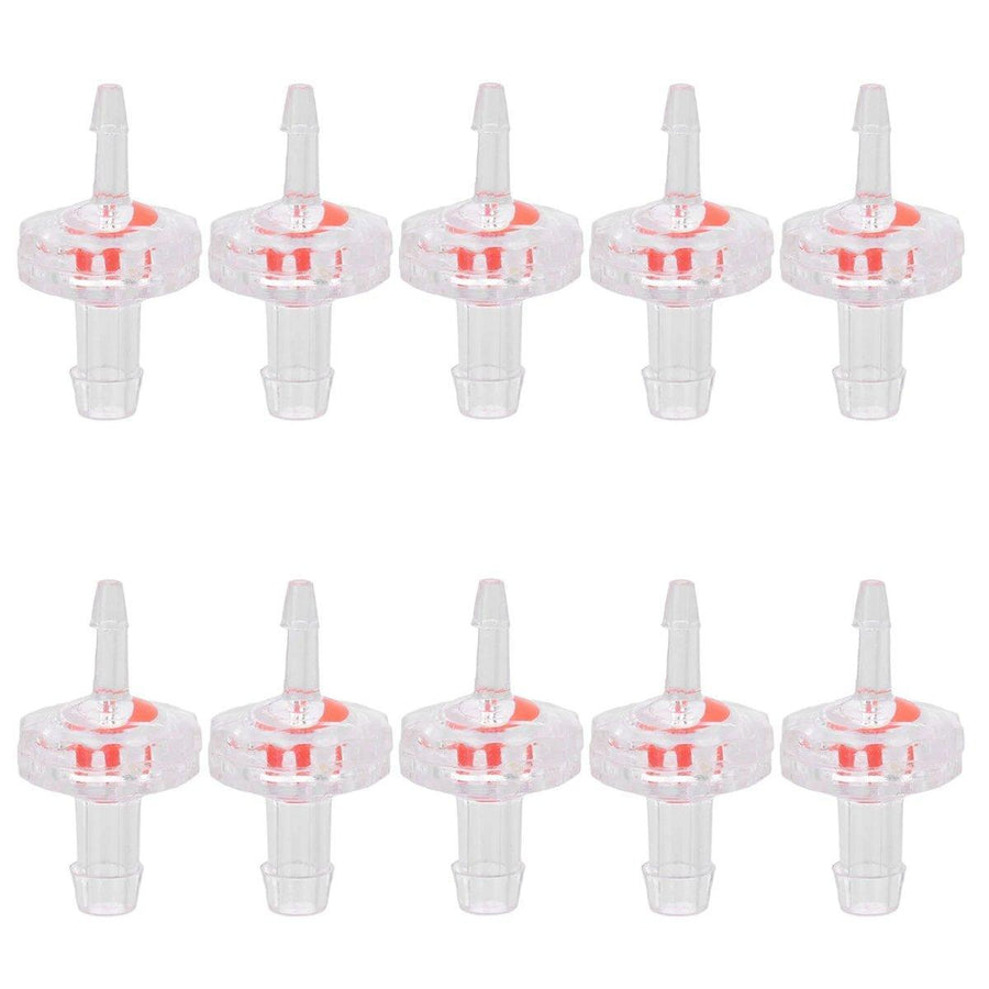 Plastic Check Valve for Water and Air Lines, Pack of 10 - 3 mm to 7 mm Ends