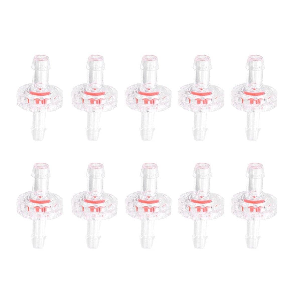 Plastic Check Valve for Water and Air Lines, Pack of 10 - 7 mm to 5 mm Ends