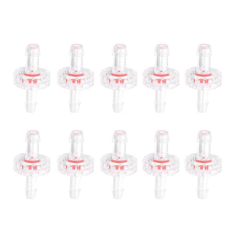 Plastic Check Valve for Water and Air Lines, Pack of 10 - 7 mm to 5 mm Ends
