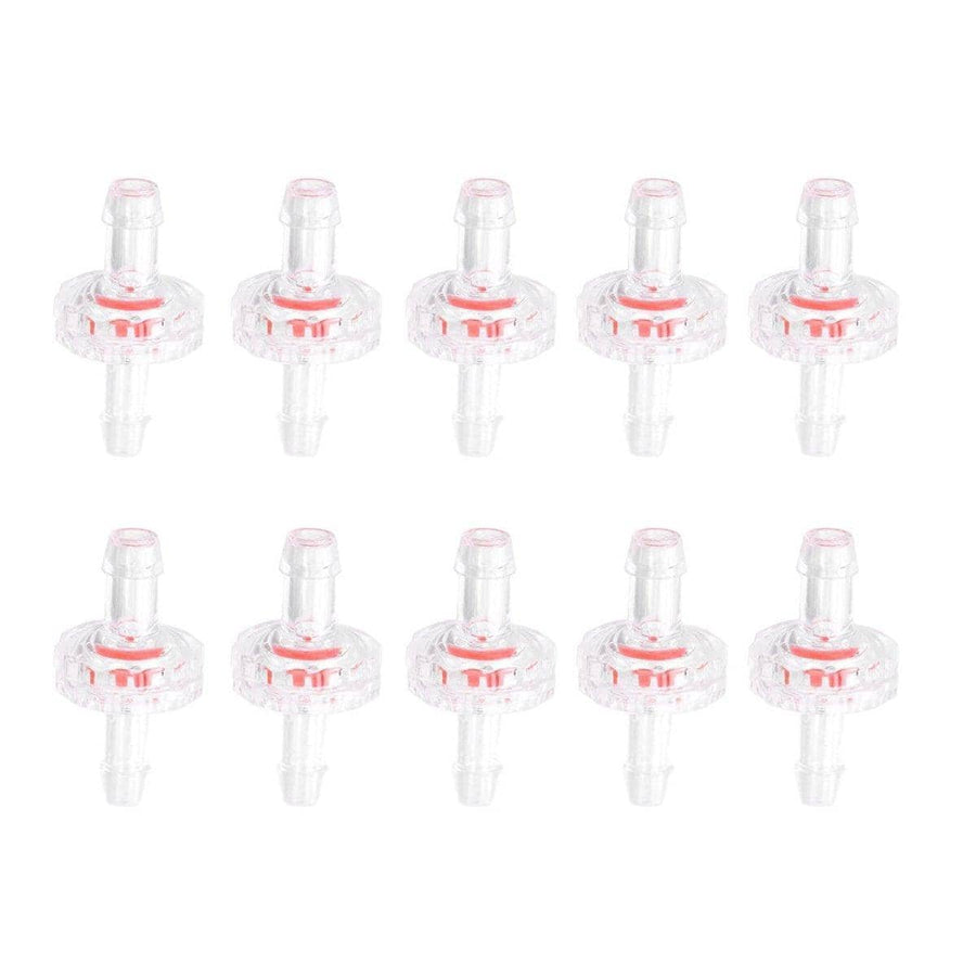 Plastic Check Valve for Water and Air Lines, Pack of 10 - 7 mm to 5 mm Ends