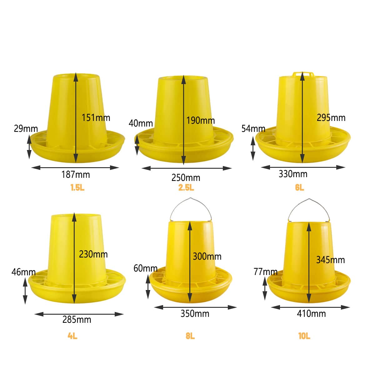 Plastic Chicken Feeder - 10 kg Size, 41 x 34.5 cm - view 4