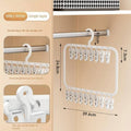 Plastic Clothes Drying Rack Hanger with 18 Removable Clips - White - view 4