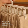 Plastic Clothes Drying Rack Hanger with 18 Removable Clips - White - view 5