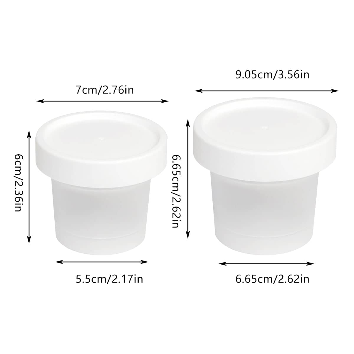 Plastic Cups with Fitted Lids, Pack of 50 - 100ml - view 4