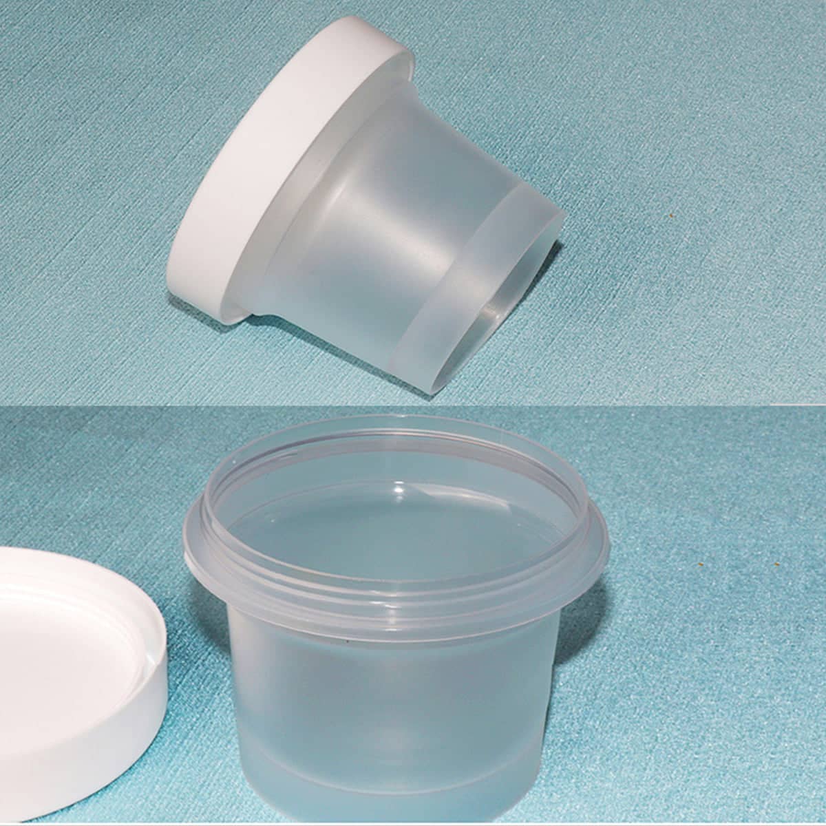Plastic Cups with Fitted Lids, Pack of 50 - 100ml - view 5