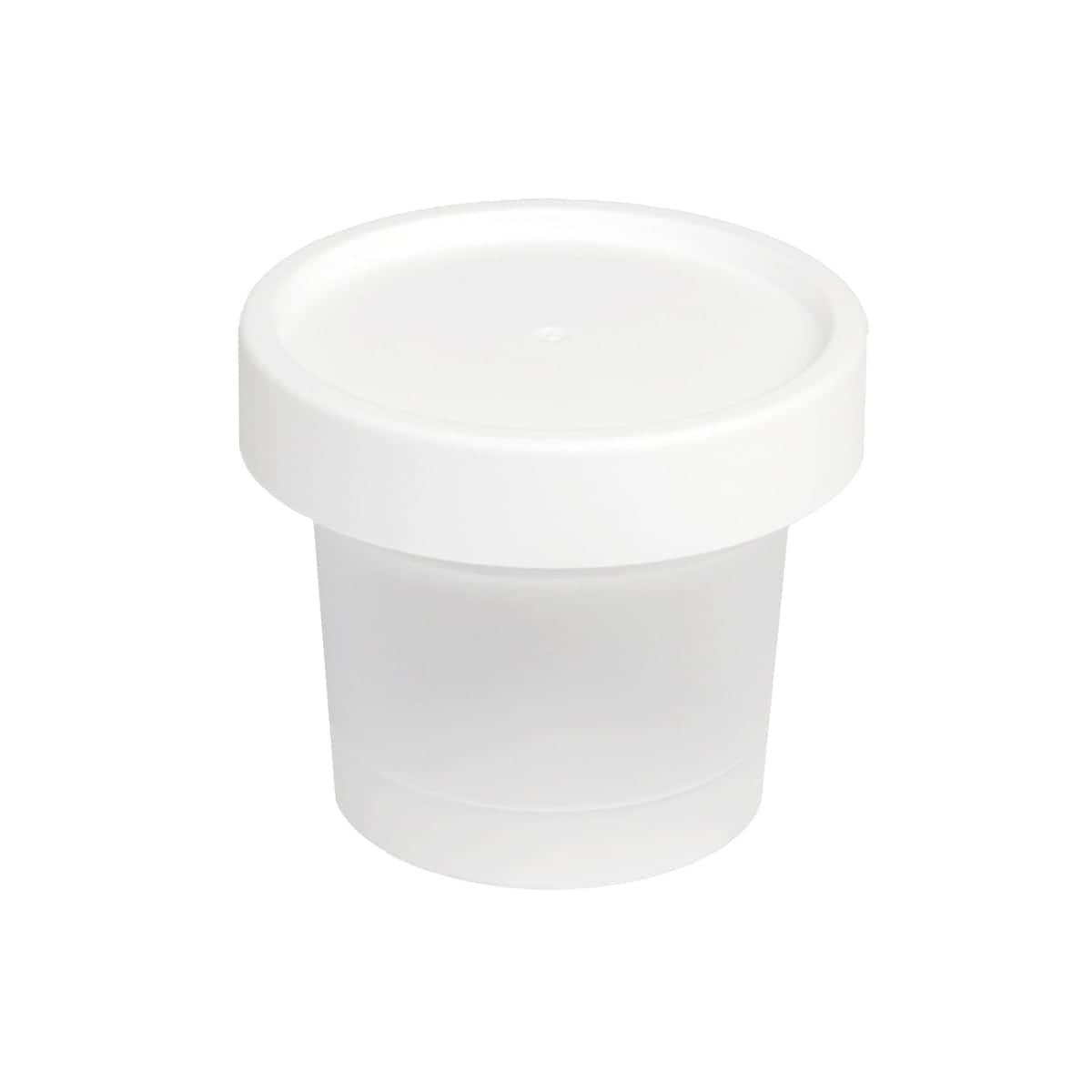 Plastic Cups with Fitted Lids, Pack of 50 - 200ml