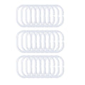 Plastic Curtain C Rings for Shower and Bed Curtains, Pack of 24 - view 2