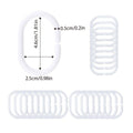 Plastic Curtain C Rings for Shower and Bed Curtains, Pack of 24 - view 3