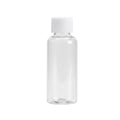 Plastic Dispenser Bottle 30 ml Transparent Small Mouth Leakproof, Pack of 100 with White Cap