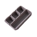 Plastic Drawer Organiser Tray Set of 8 for Kitchen, Office and Bathroom - Light Grey