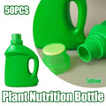 Plastic Fertilizer Bottles - 500 ml, 50 Pack, Green