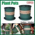 Plastic Flower Pots for Growing Plants, Durable Garden Planter Pots - 24 cm, Pack of 10 - view 2