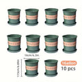 Plastic Flower Pots for Growing Plants, Durable Garden Planter Pots - 24 cm, Pack of 10 - view 4