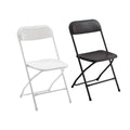 Plastic Folding Chair with Metal Frame - Black - view 3