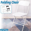 Plastic Folding Chair with Metal Frame - White - view 2