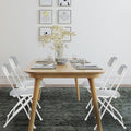 Plastic Folding Chair with Metal Frame - White - view 5