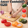 Plastic Food Storage Containers with Lids - Avocado, Tomato and Onion Shapes, Pack of 3