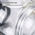 Plastic Food Storage Jars with Screw Lids, Pack of 50 - Clear Lids - view 5