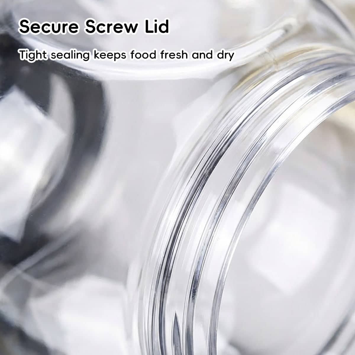 Plastic Food Storage Jars with Screw Lids, Pack of 50 - Clear Lids - view 5