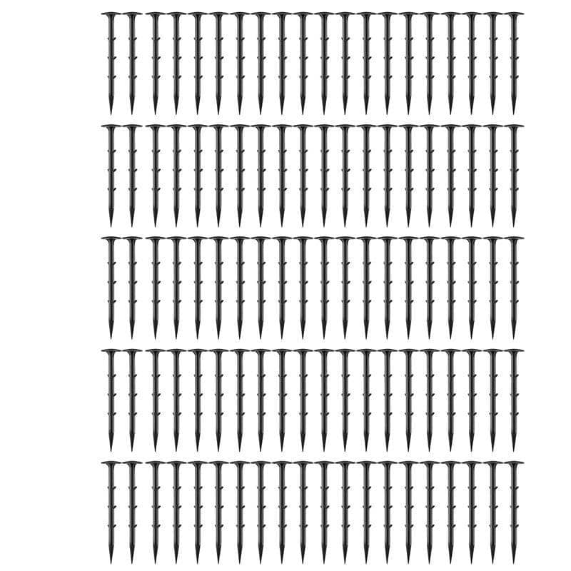 Plastic Ground Pegs for Weed Mat and Turf, 11 cm - Pack of 100