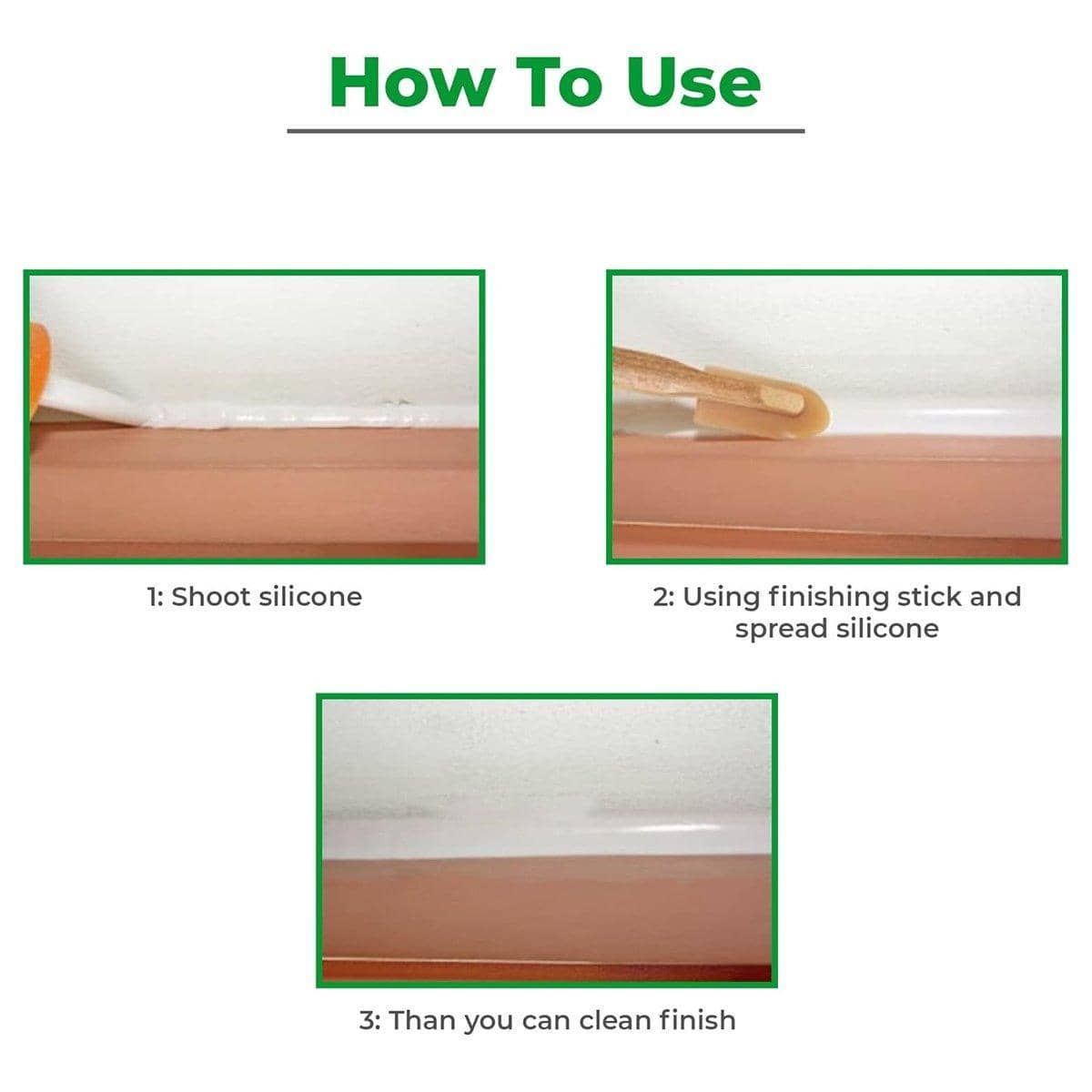 Plastic Grout Squeegee and Caulk Applicator Spatula Set for Home, Pack of 4 - view 5