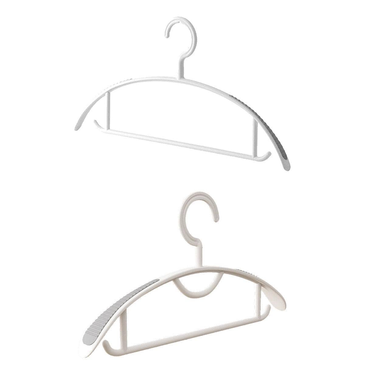 Plastic Half Round Non-Slip Hangers, 10 Pack - Narrow - view 3